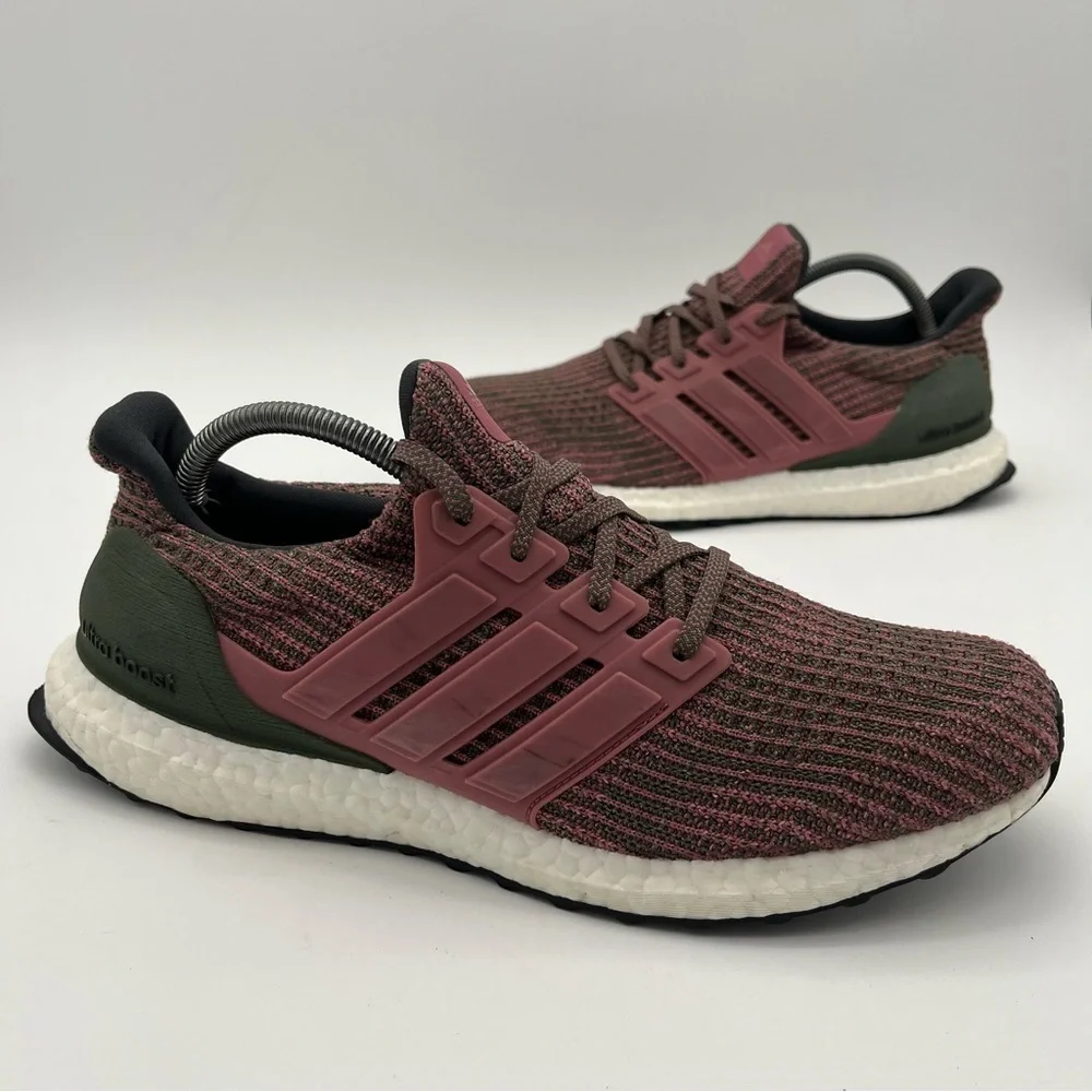adidas Ultraboost Athletic Shoes in Rosewood and Olive
